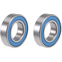 sourcing map 6800-2RS Profunda Ranura Bola Rodamientos 10mm x 19mm x 5mm Doble Sellado Cromado Acero Azul Cubierta P6…